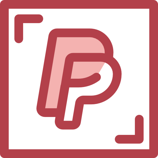 paypal Monochrome Red icon