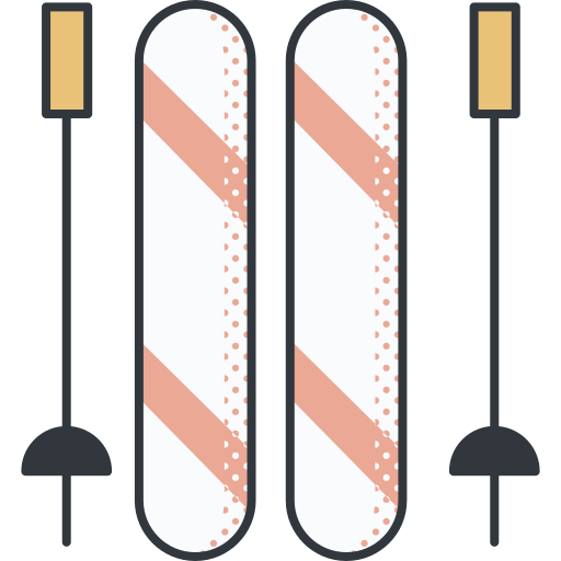 ski Detailed Offset Lineal color icon