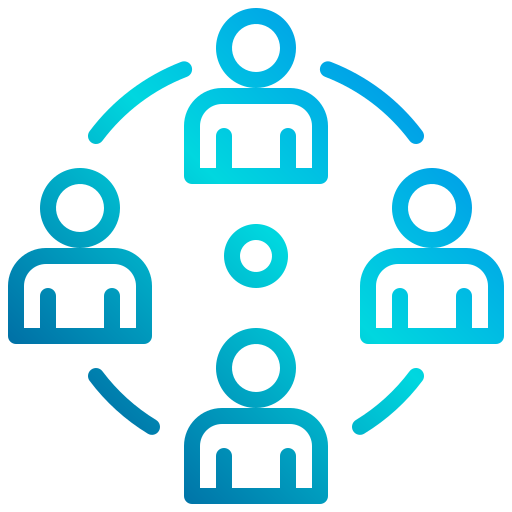 trabalho em equipe xnimrodx Lineal Gradient Ícone