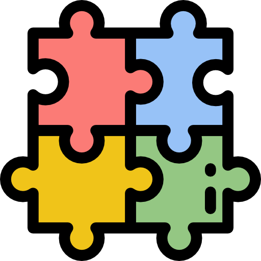 puzzle Detailed Rounded Lineal color icon