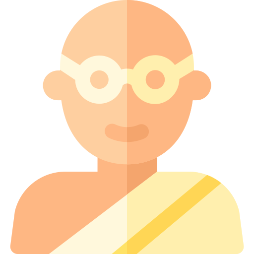 gandhi Basic Rounded Flat icon