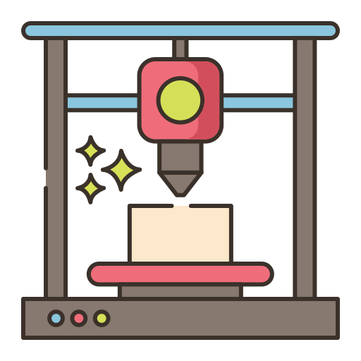 imprimante 3d Flaticons Flat Icône