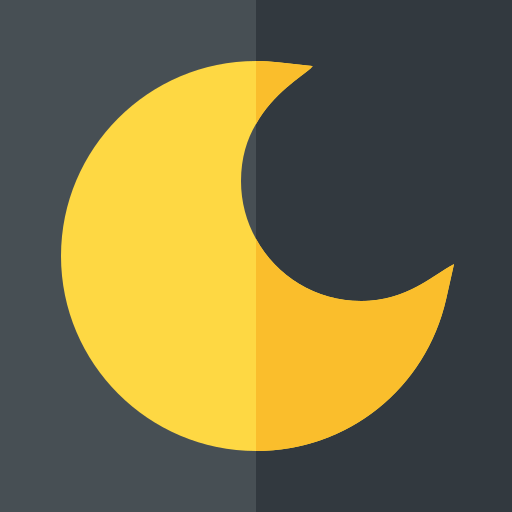 Night mode Basic Straight Flat icon