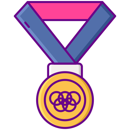 medal olimpijski Flaticons Lineal Color ikona