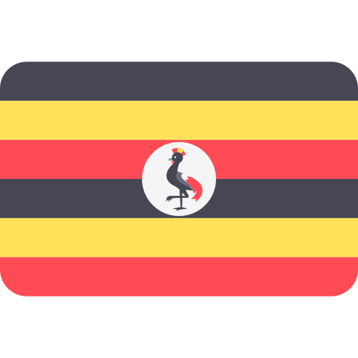 uganda Flags Rounded rectangle ikona