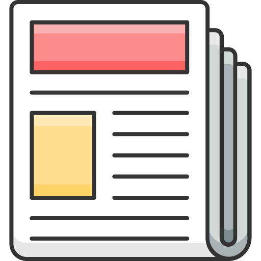 Newsletter Generic Outline Color icon