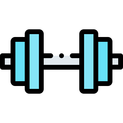 Dumbbell Detailed Rounded Lineal color icon