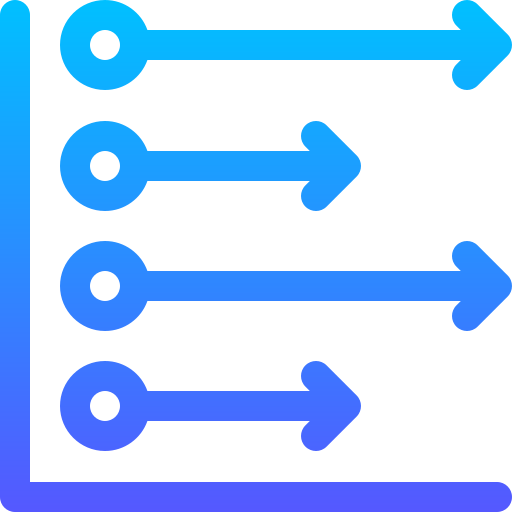 graph Basic Gradient Lineal color icon