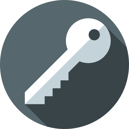 Door key Flat Circular Flat icon