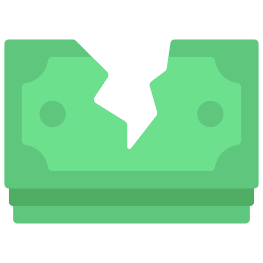 Bankrupt Juicy Fish Flat icon