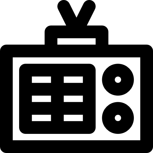 fernsehen Basic Black Outline icon