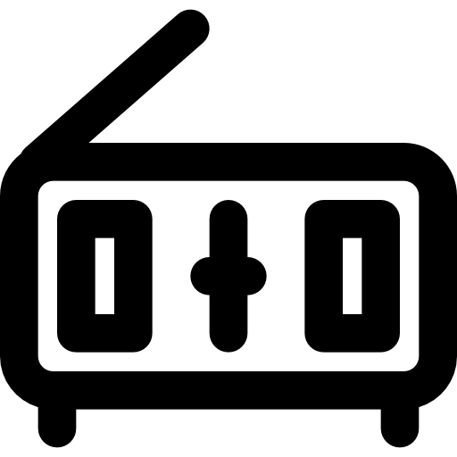 radio Basic Black Outline icon