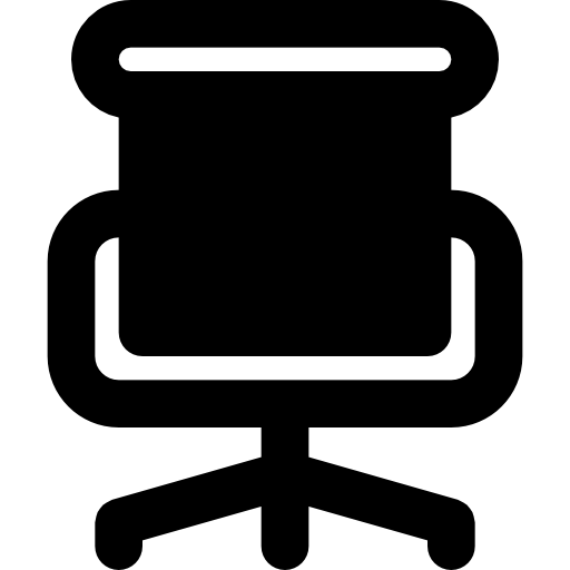 Office chair Basic Black Solid icon