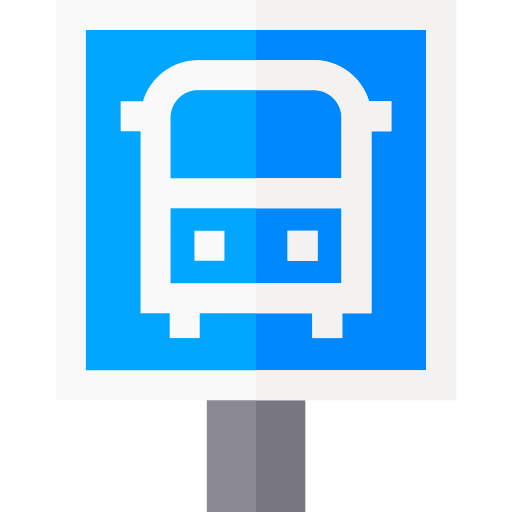 Bus stop Basic Straight Flat icon