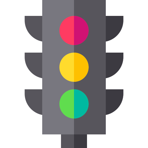 Traffic lights Basic Straight Flat icon