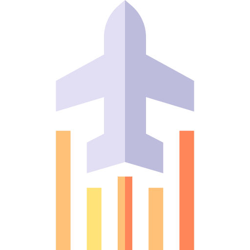 avião Basic Straight Flat Ícone