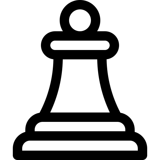 pion d'échecs Basic Rounded Lineal Icône