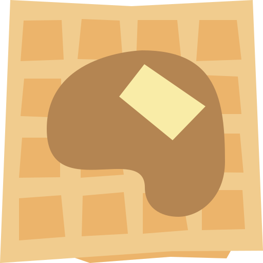 waffle Cartoon Flat Ícone