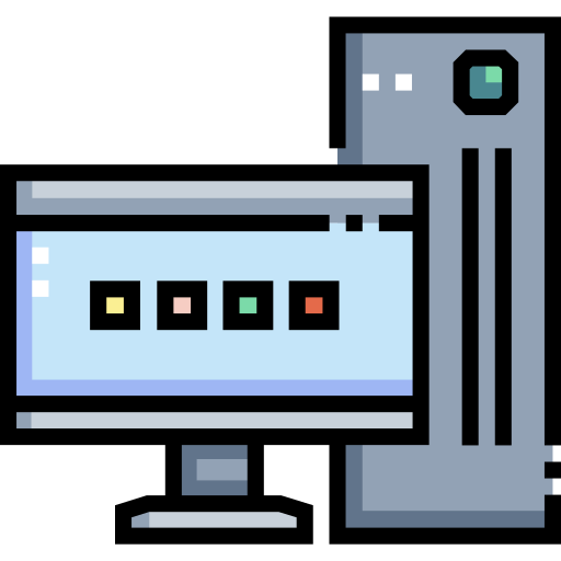 Pc Detailed Straight Lineal color icon