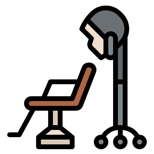 parrucchiere Iconixar Lineal Color icona