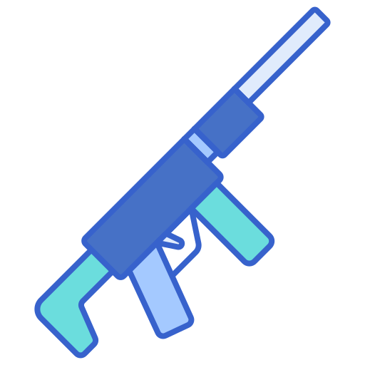 rifle de assalto Flaticons Lineal Color Ícone