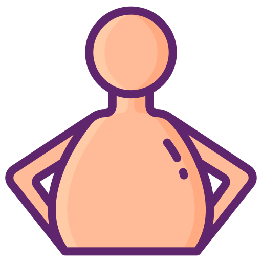 Obesity Flaticons Lineal Color icon