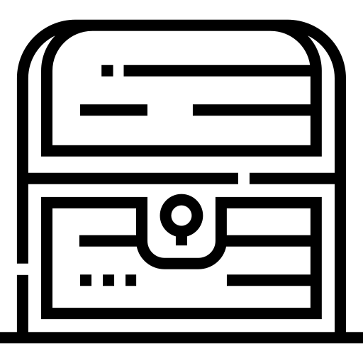 schatkist Detailed Straight Lineal icoon