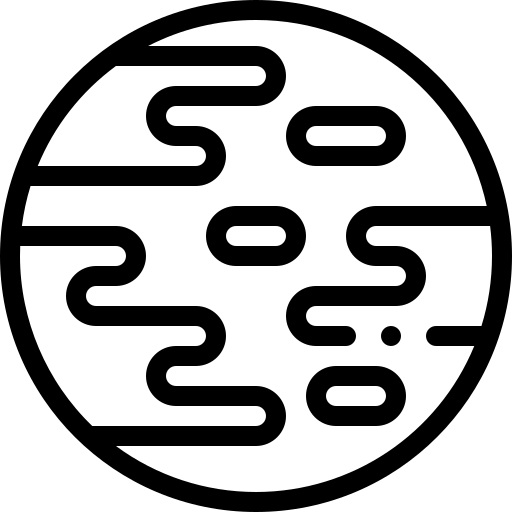 saturnus Detailed Rounded Lineal icoon