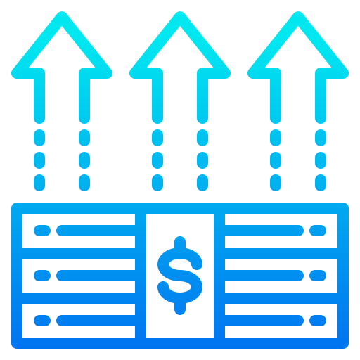 geld srip Gradient icoon