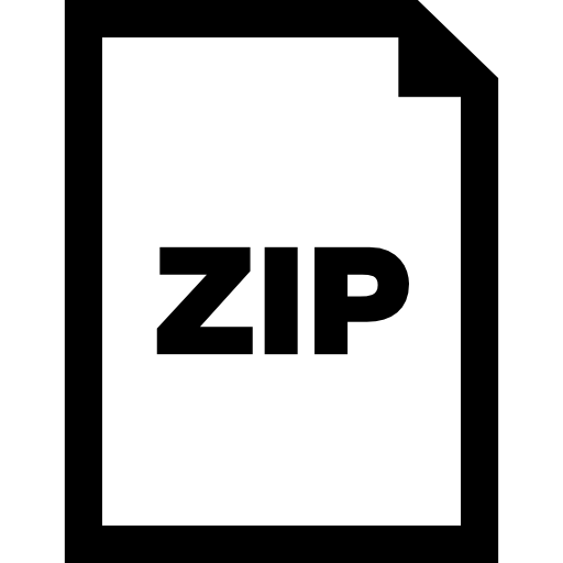 símbolo de interface de documento zip de arquivos compactados  Ícone