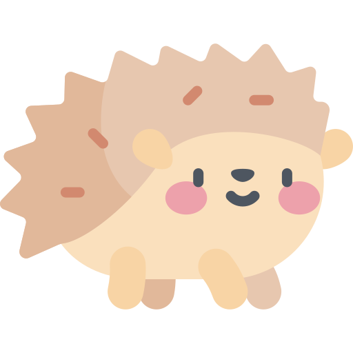 Hedgehog Kawaii Flat icon