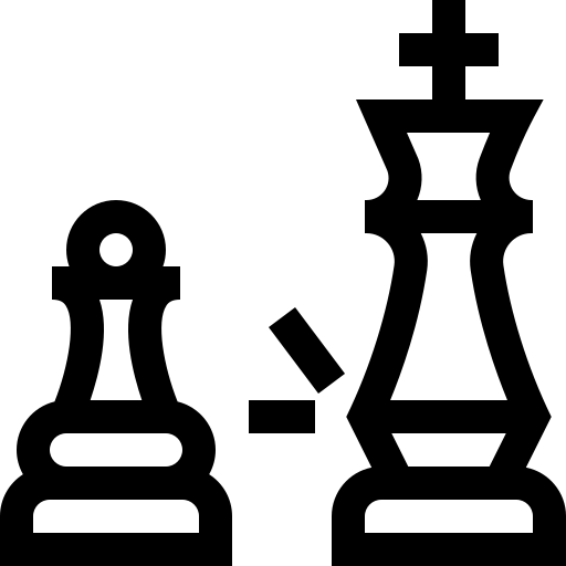 schaakmat Basic Straight Lineal icoon