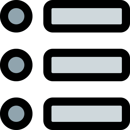 aufzählungszeichen Pixel Perfect Lineal Color icon