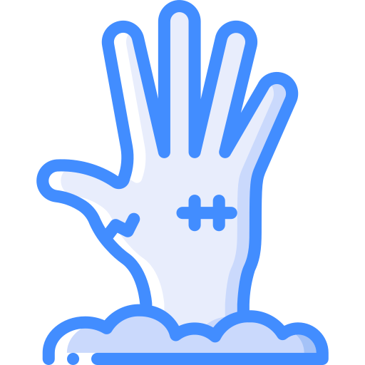 hand Basic Miscellany Blue icon