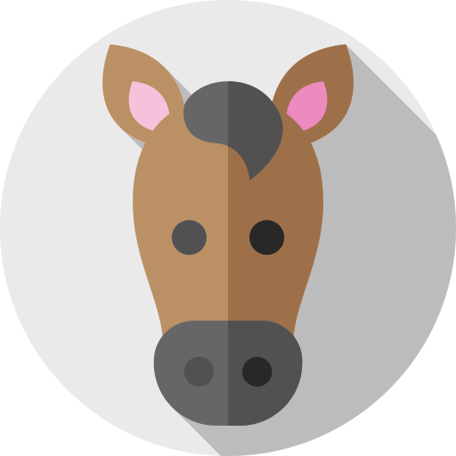 Horse Flat Circular Flat icon