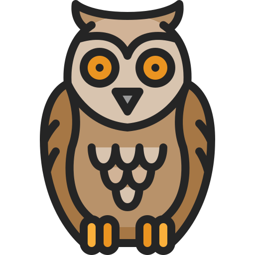 Owl Generic Outline Color icon