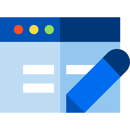 webseite Basic Straight Flat icon