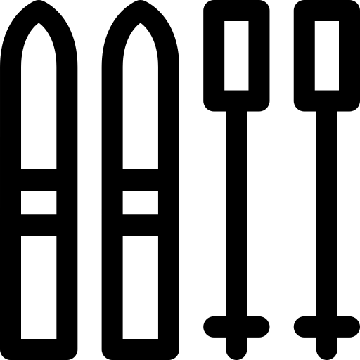 ski Basic Rounded Lineal Icône