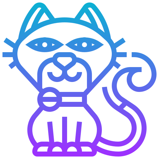 gato Meticulous Gradient Ícone