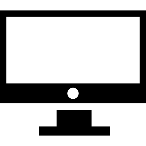 Screen of a monitor in white  icon