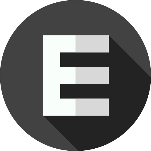 e. Flat Circular Flat icon