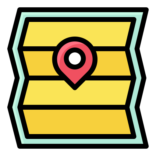 地図 Generic Outline Color icon