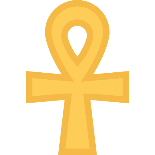 Ankh Coloring Flat icon