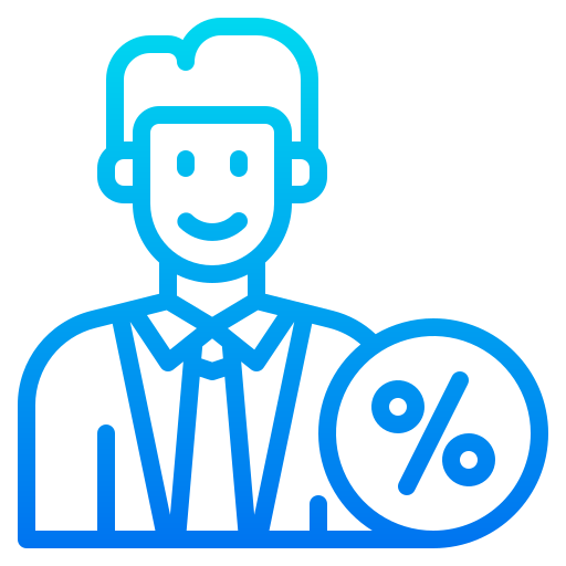 Businessman srip Gradient icon