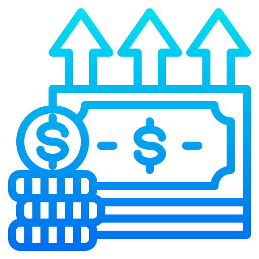 Money srip Gradient icon