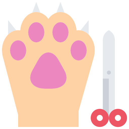 Paw Coloring Flat icon