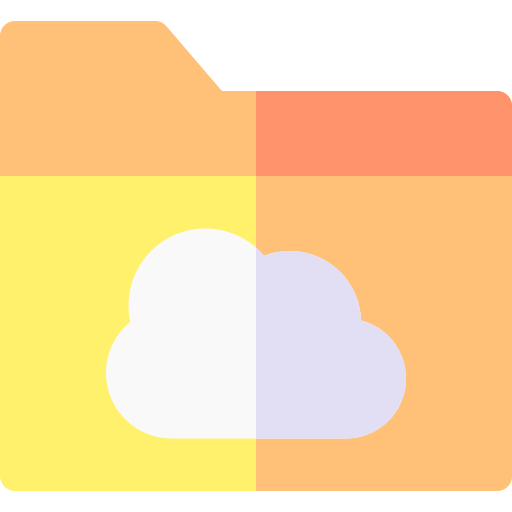 Cloud folder Basic Rounded Flat icon