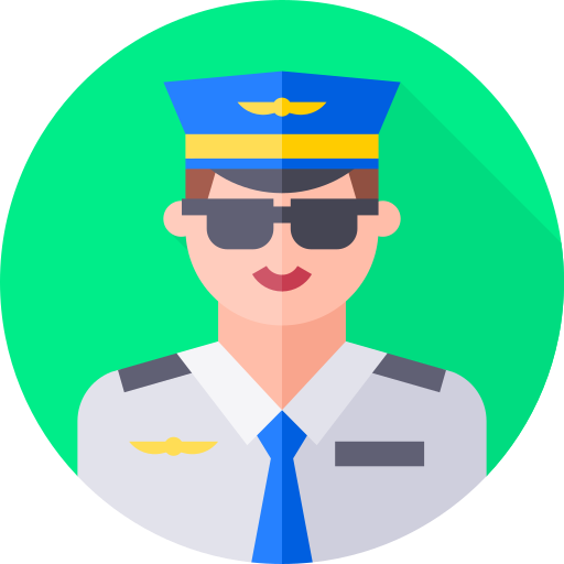 pilot Flat Circular Flat icon