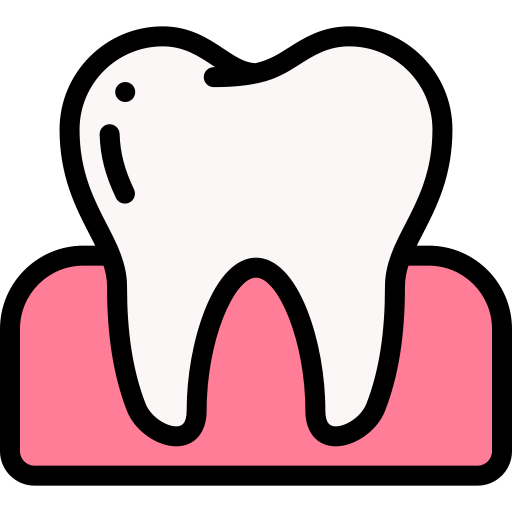 Tooth Detailed Rounded Lineal color icon