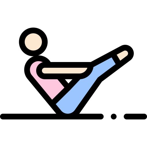 pilates Detailed Rounded Lineal color icon